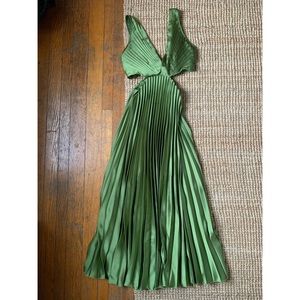 Abercrombie satin cutout maxi dress
